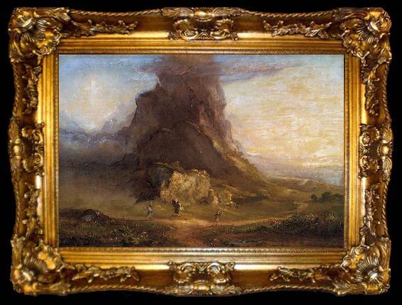 framed  Thomas Cole The Cross and the World, ta009-2